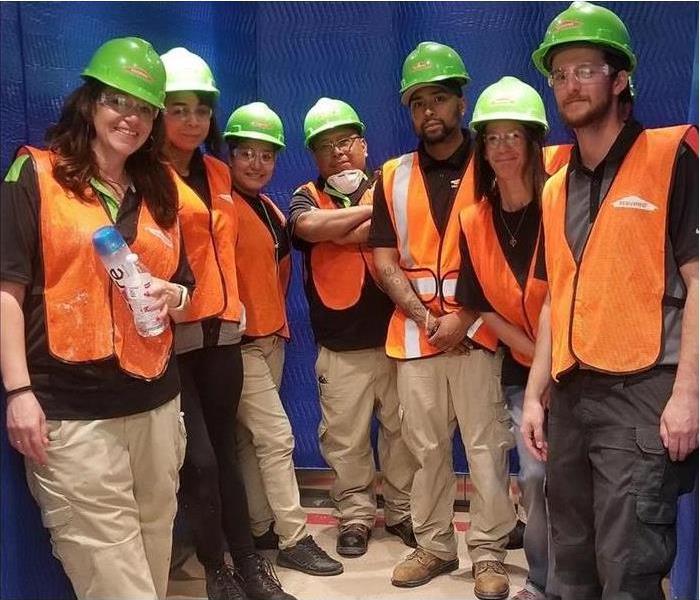 SERVPRO member team with protective gear